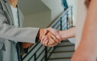 Renters shaking hands
